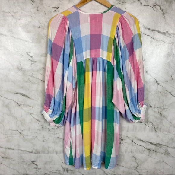 🎈MILLE 🌷 Daisy In Pastel Plaid Dress Sz XXS - Picture 7 of 13